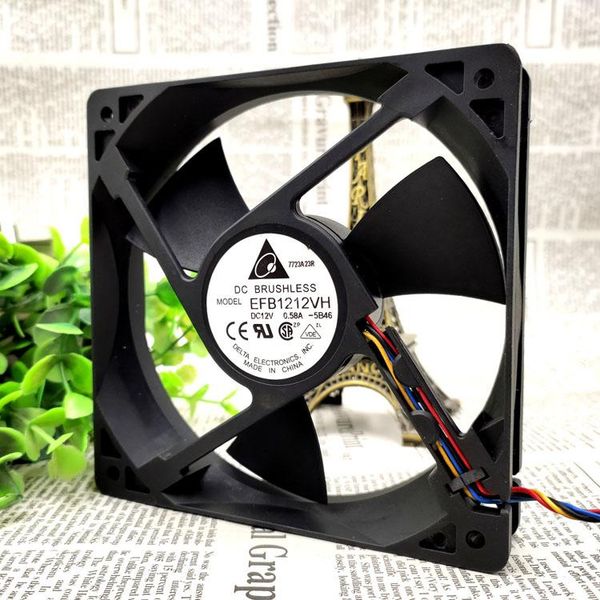 

computer speakers efb1212vh 12025 12v 0.58a 12 / cm 4-wire chassis cooling fan