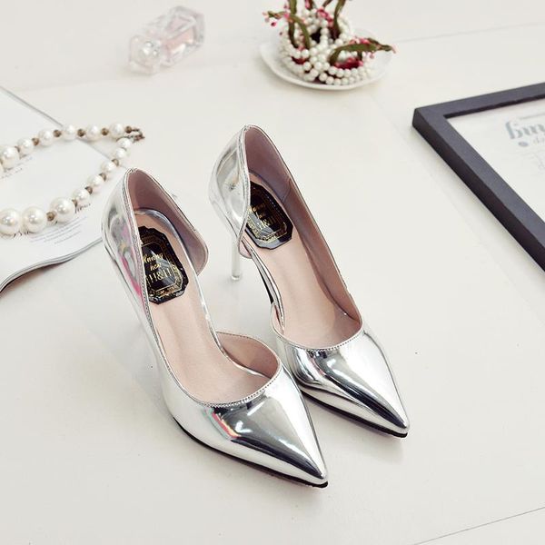 

dress shoes korean version of exquisite matching pointed shallow mouth high heels side breathable with multi-functional, Black