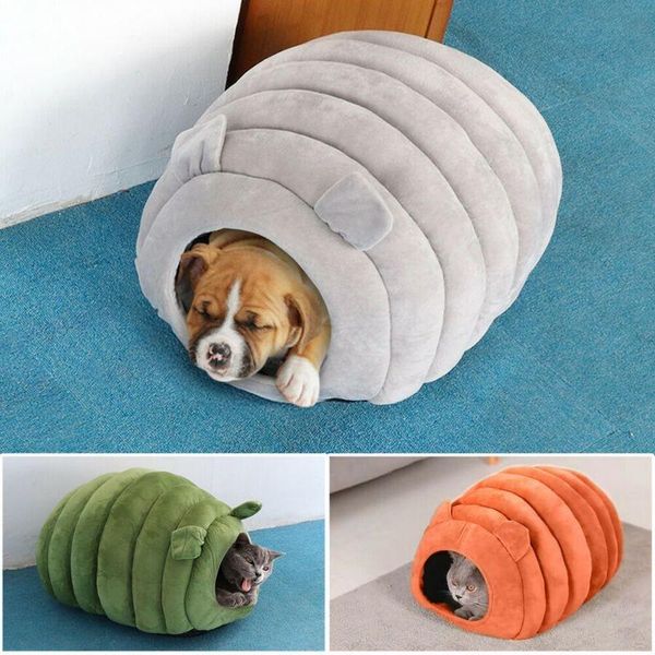 

kennels & pens cat cave bed house igloo pet small dog washable with inner cushion mat basket