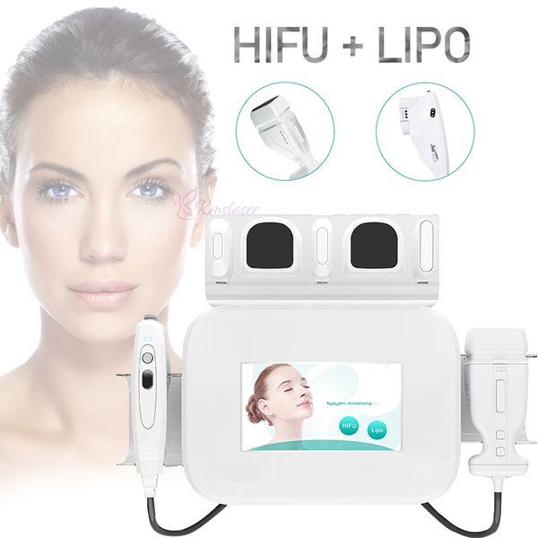 2 IN 1 HIFU Liposonix Macchina dimagrante Riduzione del grasso Rimozione della cellulite Pelle che stringe l'attrezzatura di bellezza liposonica