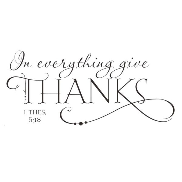 

in 5:18 bible thanksgiving quote art wall sticker decals home decor stickers