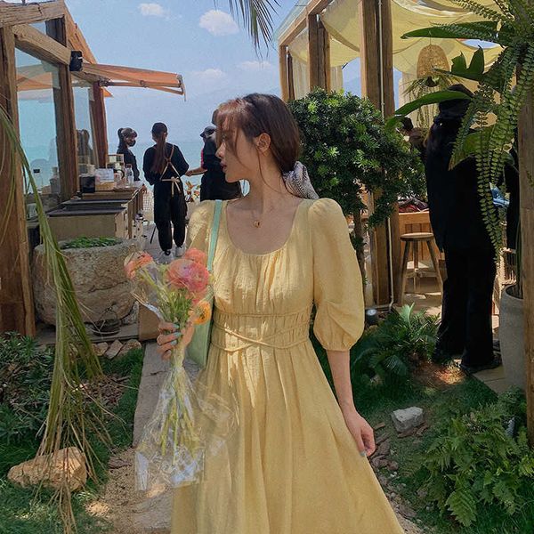 

first love skirt gentle bubble sleeve women's summer french waist chiffon drs children, Black;gray