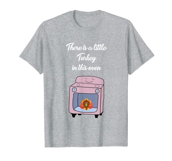 

turkey in this oven thanksgiving pregnancy announcement mom t-shirt, White;black