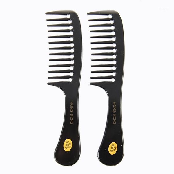 

pcs hairstyle diy wide tooth plastic curly hair care handgrip comb 9"1, Silver