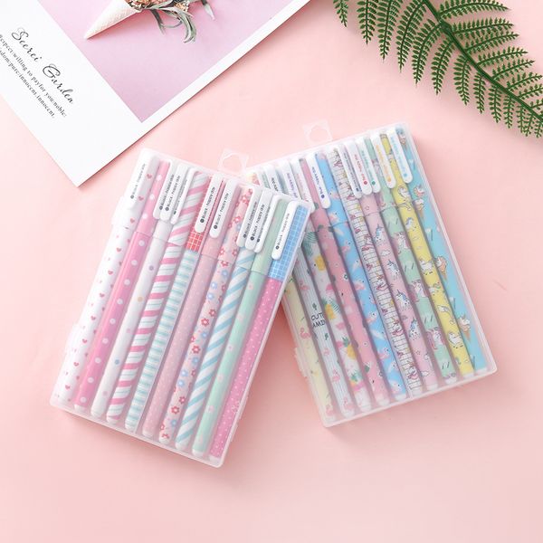 

painting pens 2393 korean stationery small frh lovely broken flower color neutral black watercolor pen 10 sets, Black;red