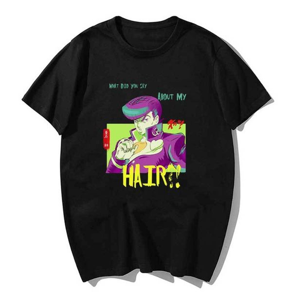 

men's t-shirts jojo bizarre adventure what you said about my hair shirt kawaii men's blouse cartoon graphic karate t unisharajuku, White;black
