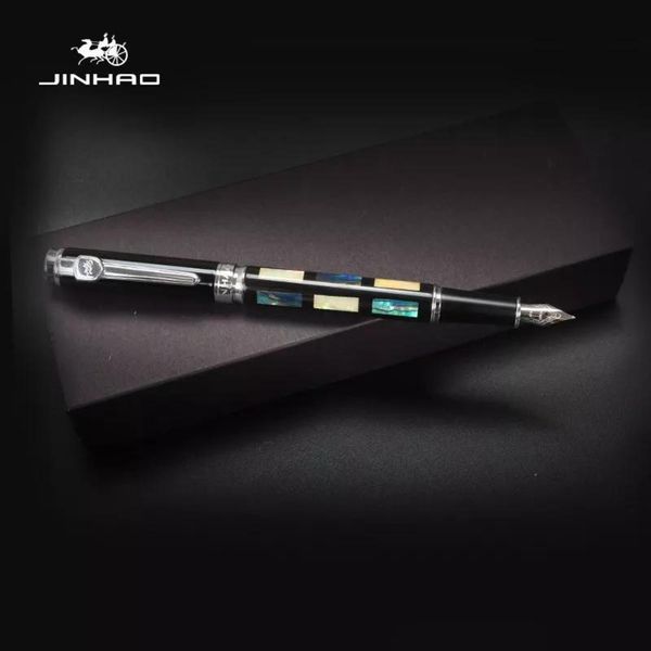 

the pen jinhao 8802 plum blossom ceramic paint shell body ink mahogany gift pen