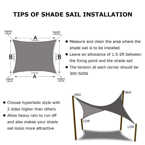

shade 3x4m/4x4m uv protecting 70% waterproof oxford cloth outdoor sun sunscreen net ye-