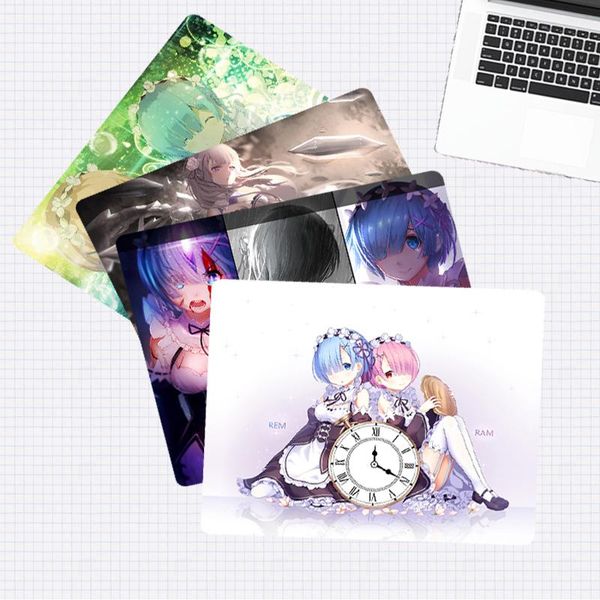 

mouse pads & wrist rests rem re zero short hair girl blue eyes durable anime pad computer gaming gamer mat color