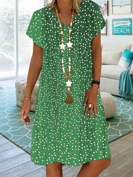 

dresses 2021 spring and summer dot digital printing, Black;gray