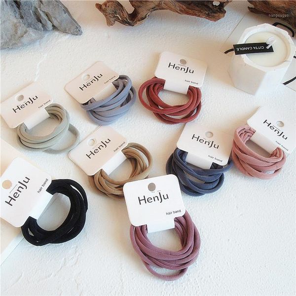 

pcs autumn korean fresh simple foundation high elastic rubber band hair rope fashion girl women ponytail accessories set1