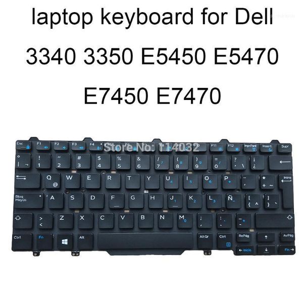 

laplatin keyboards for latitude 13 3340 3350 e5450 e5470 e7470 e7450 la key cap black kb blue keys 0797ym repair parts11