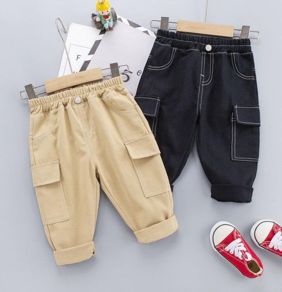 

trousers brand kids solid pant fashion girls jeans children boys long pants baby infant clothing 0-5 years, Blue