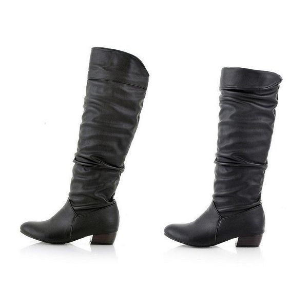 

boots slim over the knee high suede women snow women's fashion winter thigh shoes woman dfv67 3gic, Black