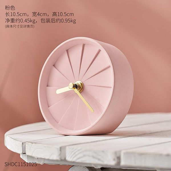 

other clocks & accessories silent minimalist creative round alarm clock pink personality stylish modern bedroom bedside home decoration mm60
