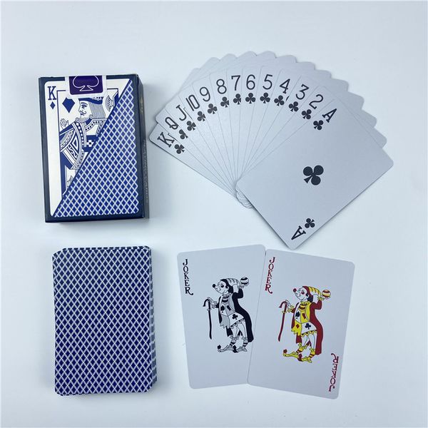 Игральные карты ПВХ Pokers Plastics Baccarat Texas Holdem Poker Cards Настольные игры Красная и синяя Водонепроницаемая Носимая карточная игра