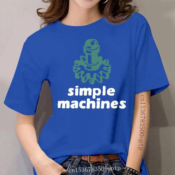 

women's t-shirt simple machines records tee shirt t short sleeve screen print, White