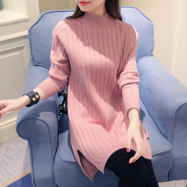 

women's sweaters turtleneck pullover 2021 winter fashion knitted dress long sleeve solid color bottoming sweater jumper k769, White;black
