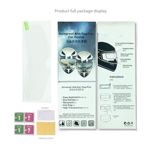 

motorcycle helmets anti-rain anti-fog film lens stickers universal type helmet water resistant riding safety