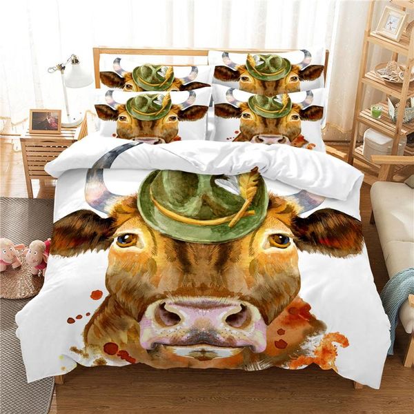 

bedding sets 3d cattle set  duvet cover bed cotton bedroom
