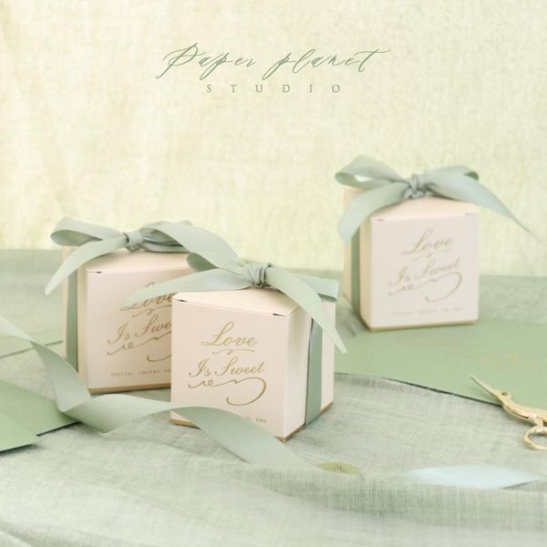 

gift wrap wedding favors box souvenirs with ribbon candy boxes for christening baby shower birthday event party supplies