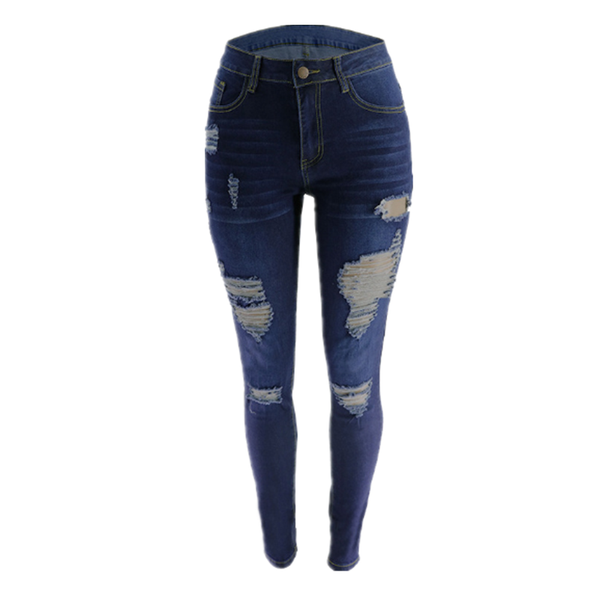 

spring solid color slim-fitting women pants fashion casual female pant ripped ladies bottoms women's & capris, Black;white