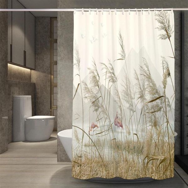 

shower curtains curtain sanitary partition perforated bathroom moisture-proof hook