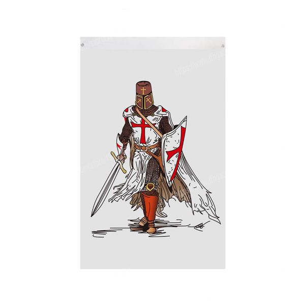 Timplarar Knight Templar Заказать Флаг 3 х 5 футов 90 * 150см пользовательские вертикальные баннерные латунные металлические отверстия могут быть настроены