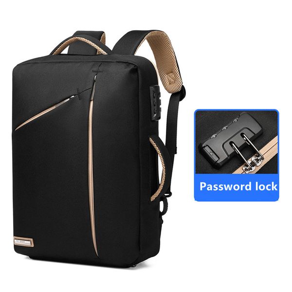 

business trip office man computer bag travel backpack anti theft password lock laptablet handbag large capacity outdoor storage packback mul