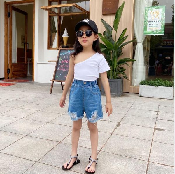 

shorts 2021 wholesale girls denim summer fashion 4-9t b227, Black