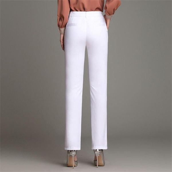 

women's pants & capris 2021 autumn spring casual boot cut multicolour plus size candy color mid waist slim flare trousers, Black;white