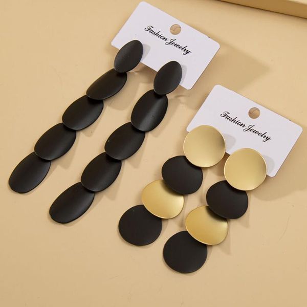 

dangle & chandelier fashion women's earrings gothic geometric tassel for women black gold acrylic drop earring girl trendy jewelry gift, Silver