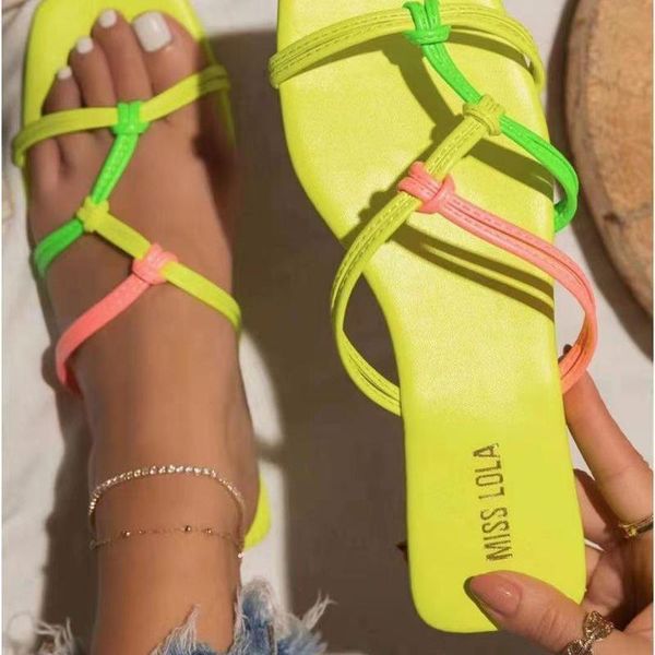 

women's colorful woven square toe peep slippers summer casual outdoor shoes comfortable flat beach sandals, Black