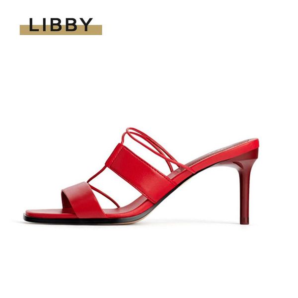 

slippers red women sandals shoes high heels square toe party pumps vacation ladies, Black