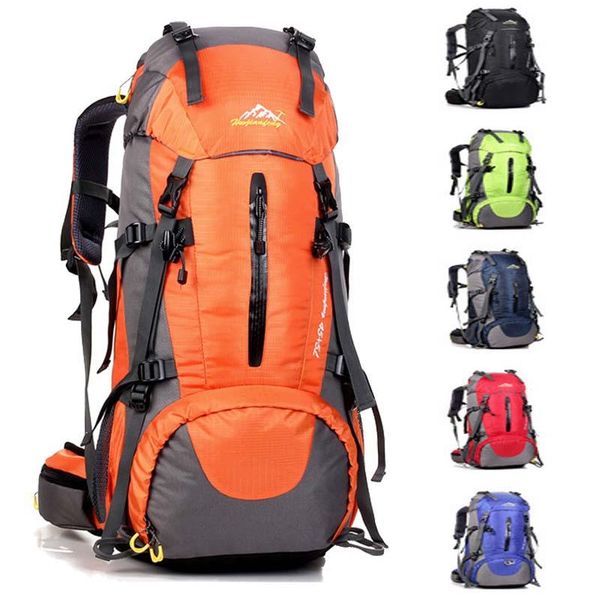 

outdoor bags 50l waterproof durable sports backpack,breathable mountaineering trekking backpack,6colors shoulders hiking camping