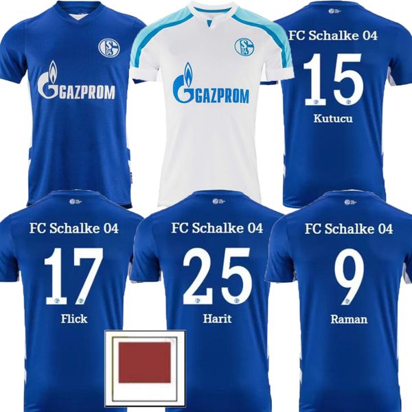 

2021 2022 fc schalke 04 home away soccer jersey huntelaar uth raman hoppe bentaleb 21 22 blue jerseys kutucu mckennie men football shirt, Black;yellow