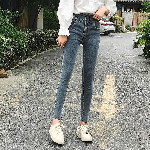 

women's jeans korean version is skinny, slim, slim and skinny, Blue