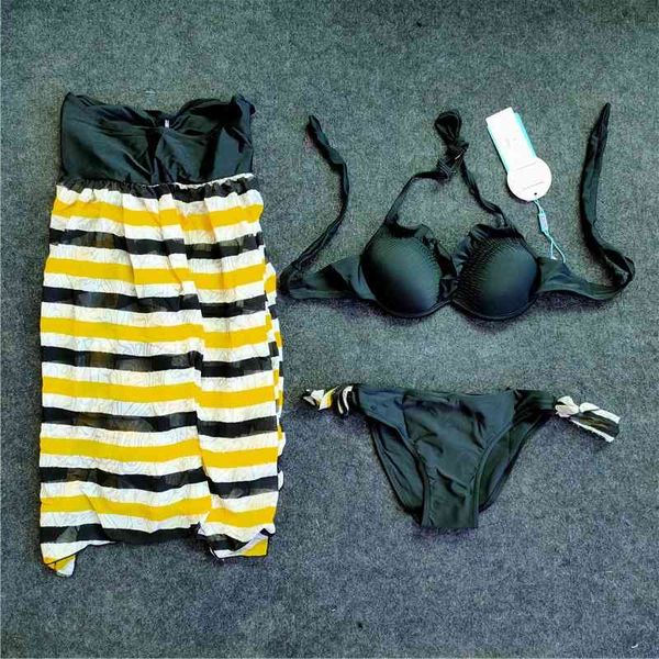 

bikini split swimsuit thailand, White;black