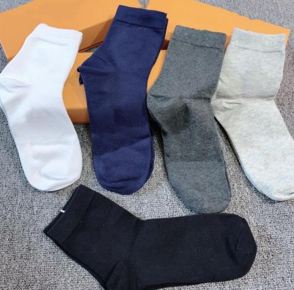 

mens womens sport socks 100% cotton wholesale couple 5 colors sock long and tube-shaped with yellow box ezruyr, Black