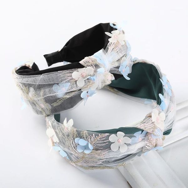 

haimeikang cross fabric bezel head hoop knotted solid color headband mesh headwear fashion women hairband hair accessories1