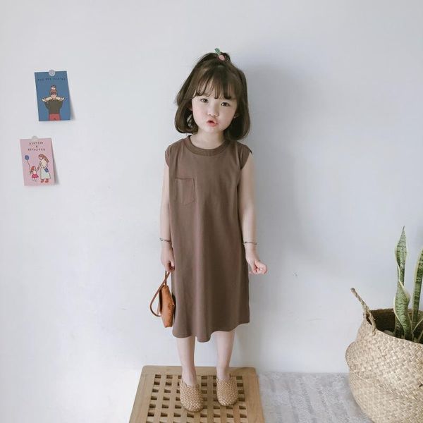 

girl's dresses 2021 dress girls clothing solid casual kids girl clothes, Red;yellow