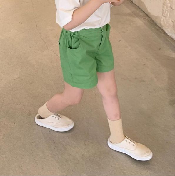 

shorts 2021 style girls boys summer cotton fashion kids 2-7 years yu599, Black