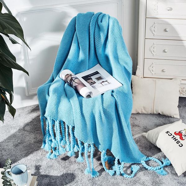

blankets yingya beige grey yellow blanket sofa knit throw tassels fringe travel airplane car home chair couch bed