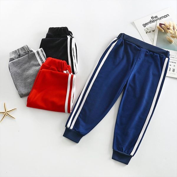 

fashion striped sports boy pants cotton for 2 6years solid boys girls casual sport jogging enfant children, Blue