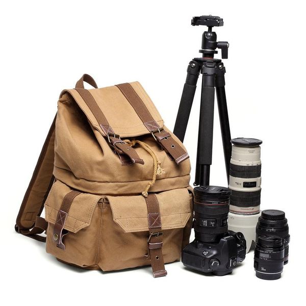 

backpack outdoor waterproof canvas travel bag suitable for slr camera pography digital
