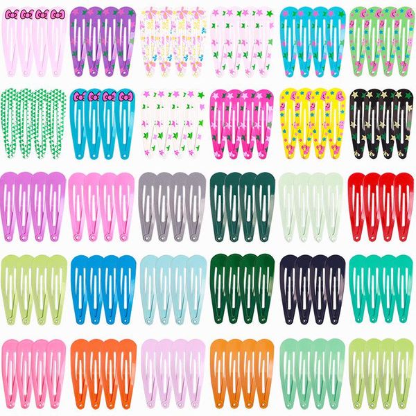 

hair accessories 20pcs/pack candy color dripping clip for girls korean fashion princess barrette flower cartoon headdress, Slivery;white
