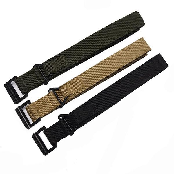 

waist support nylon casual belt mountain climbing hunting training men's outdoor tactical military sports, Black;gray