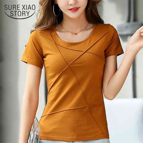

camiseta mujer tshirt womens clothing t-shirt 3xl plus size summer short sleeve cotton t shirt shirts 4067 50 210506, White