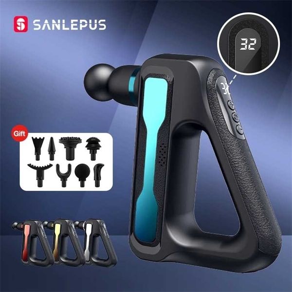 

sanlepus electric massage gun 32 gear fascia deep tissue neck body back muscle massager relaxation pain relief exercise 220104
