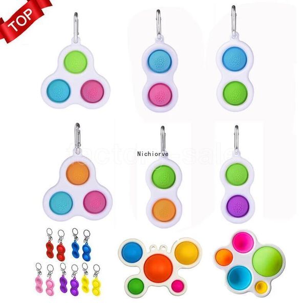 

fidget simple dimple toy pendants fat brain toys stress relief hand for kids adults early educational autism special need, Black